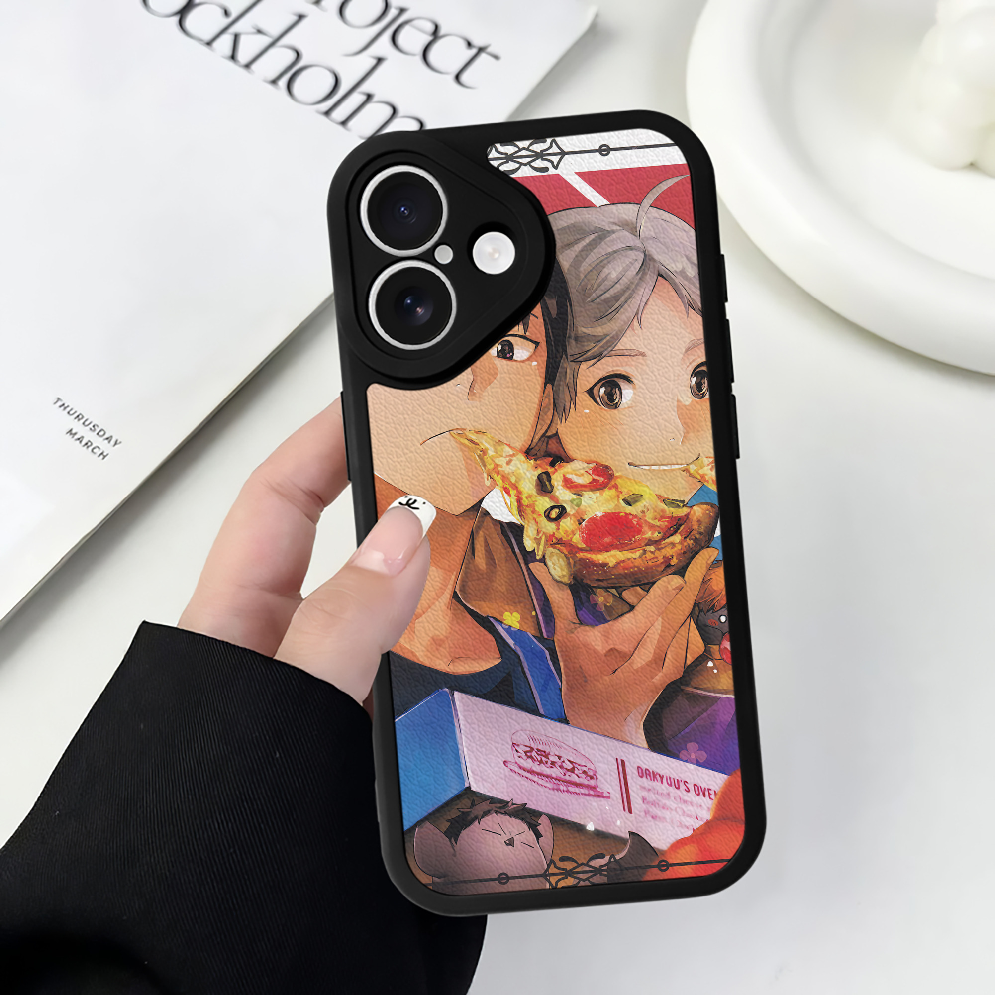 （画像用） ハイキュー!! Haikyu!! 【iPhone 16シリーズ対応】シリコンスマホケース（レザー調） 材質：シリコン